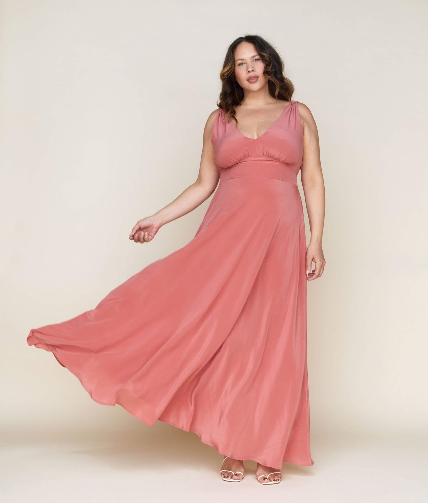 The Angelica Dress | Dusty Rose Silk