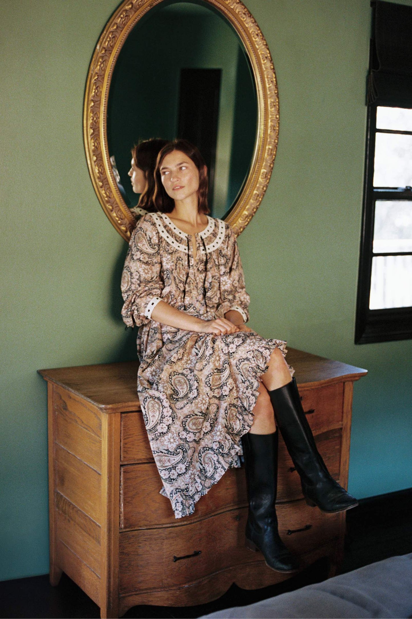 The Arabella Dress | Carob Paisley