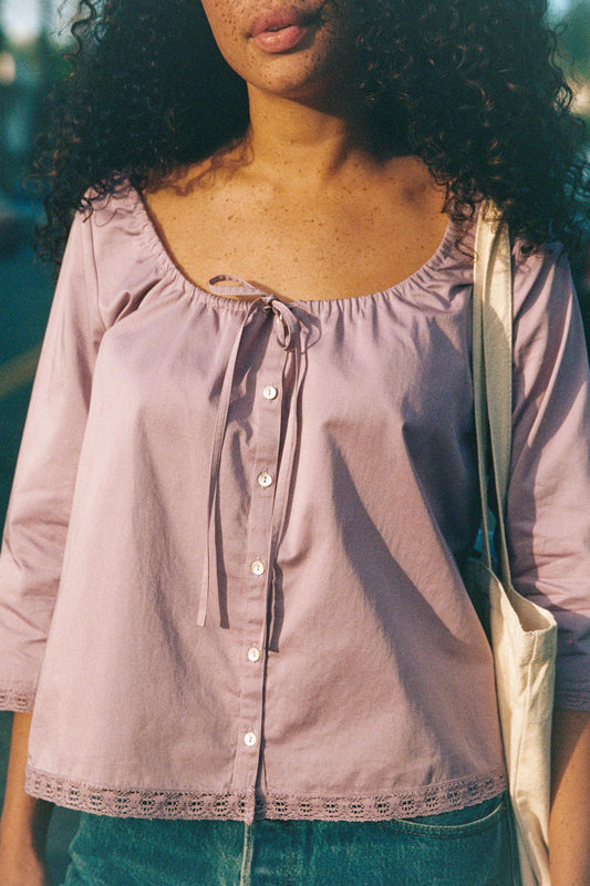The Camelia Blouse | Lavender Mist