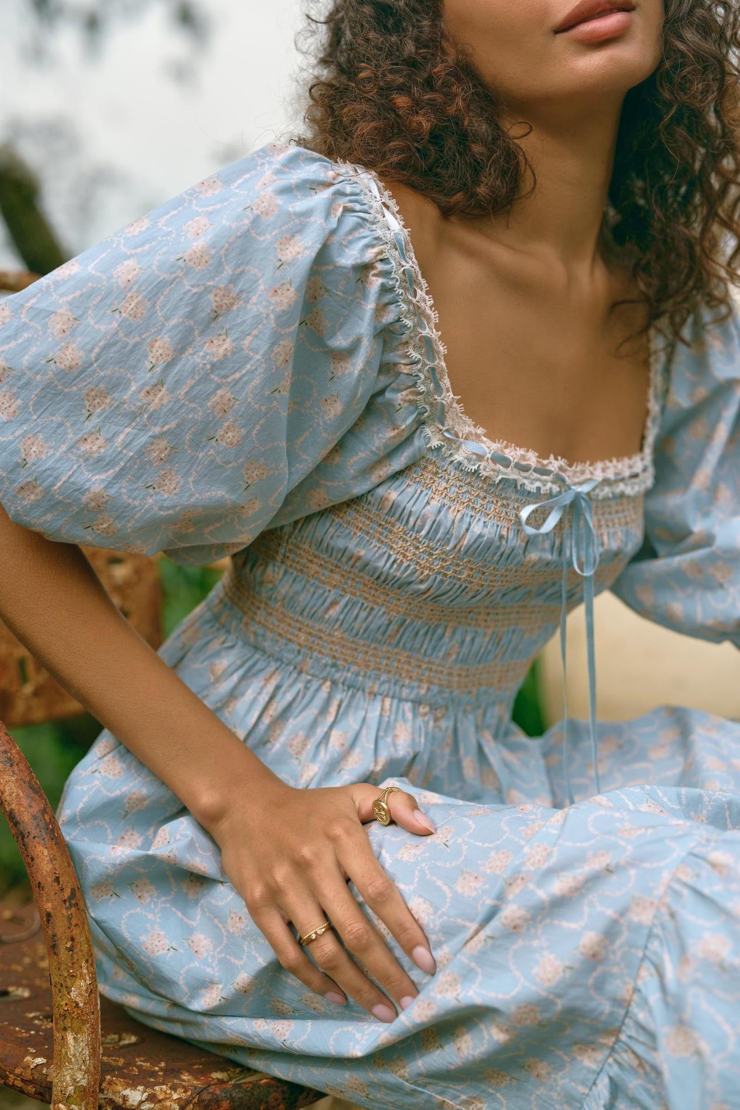 The Ricarda Dress Petites | Celeste Bouquet