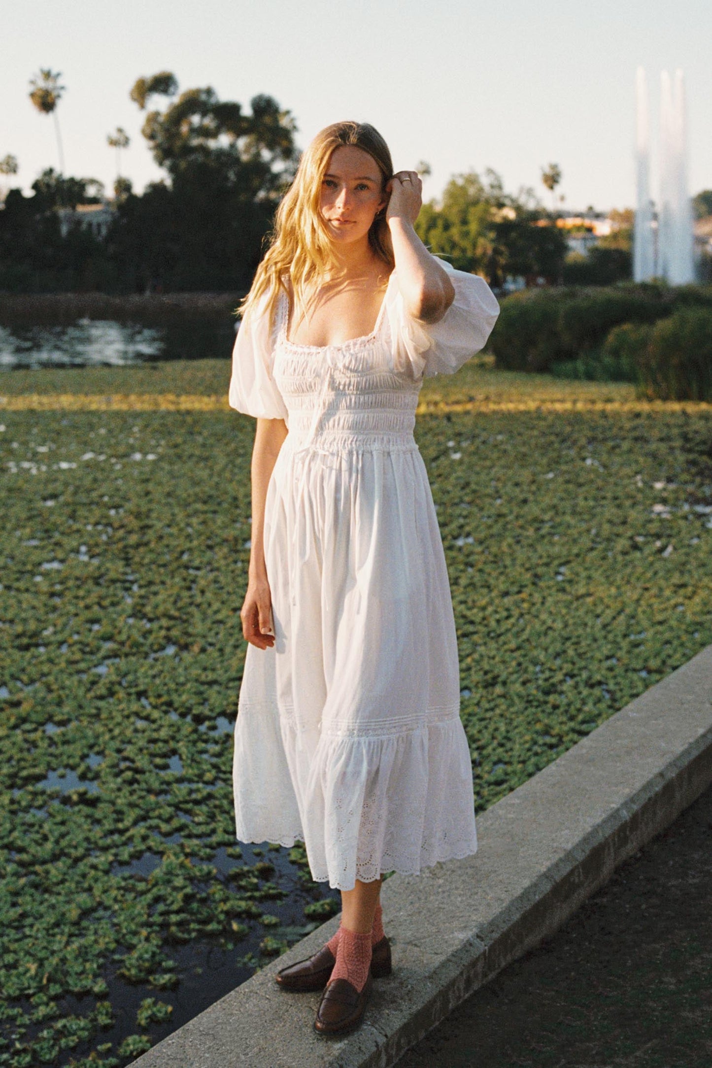 The Ricarda Dress Petites | Alabaster