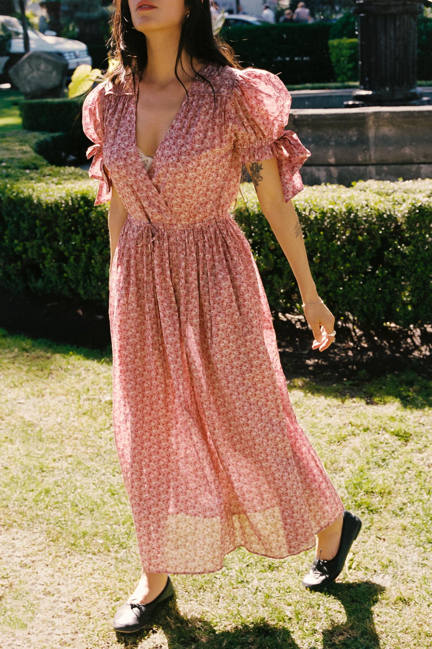 The Giselle Dress | Mauve Pressed Petals