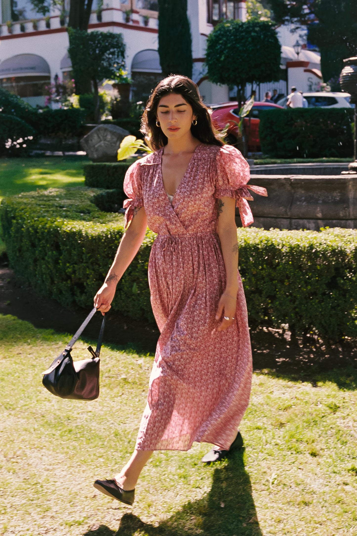 The Giselle Dress | Mauve Pressed Petals