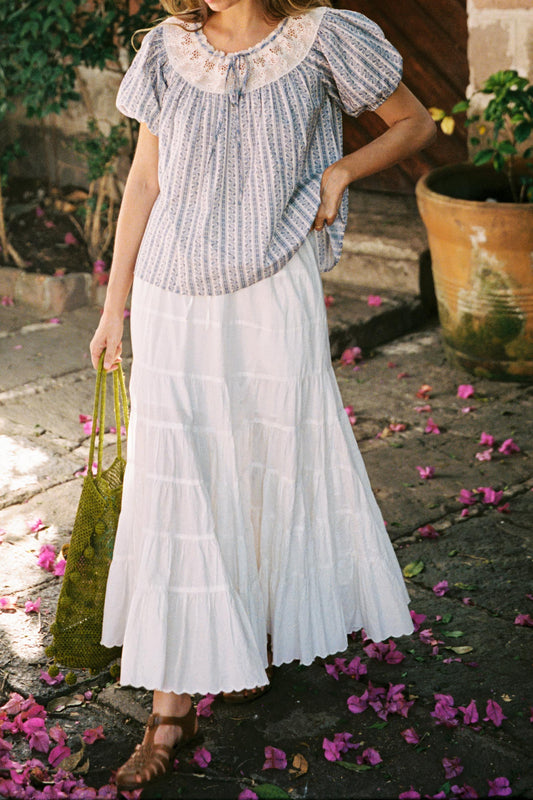 The Susy Blouse | Meadow Stripe