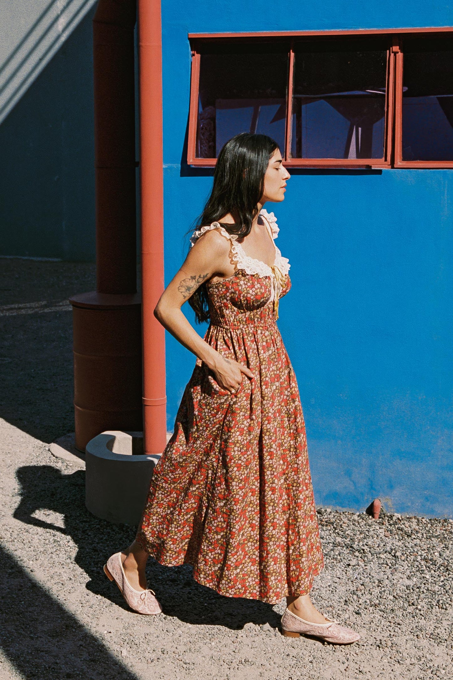 The Lysandra Dress | Carmine Flanders Poppy
