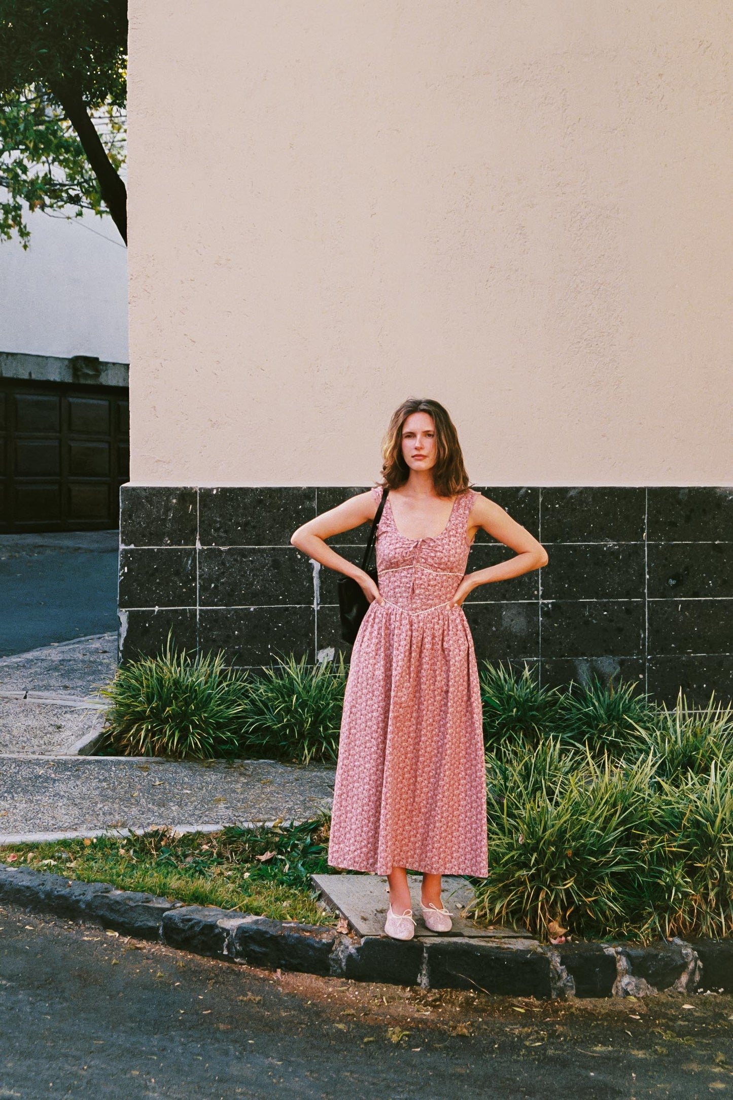 The Alessandra Dress | Mauve Pressed Petals