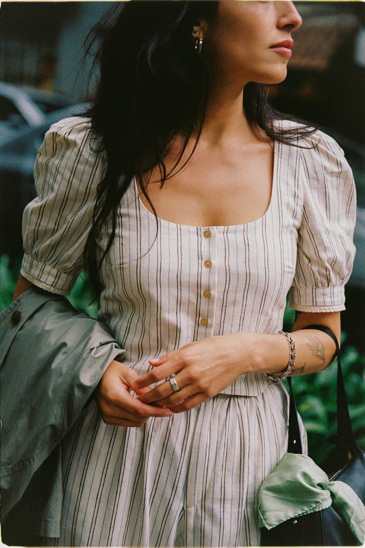 The Fannee Blouse | Dusk Stripe