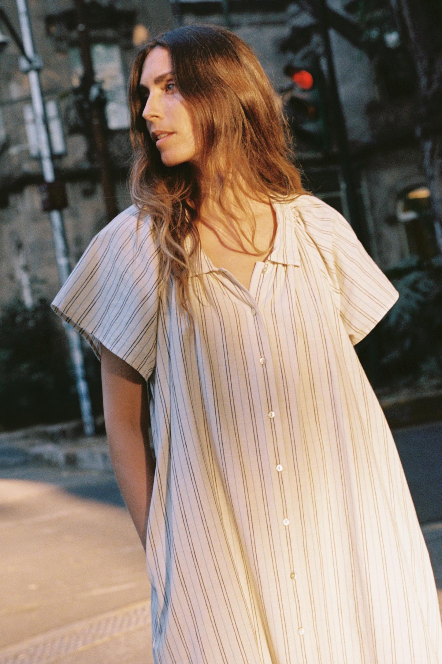 The Walter Dress | Dusk Stripe