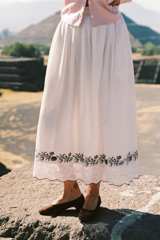 The Xander Skirt | Ecru
