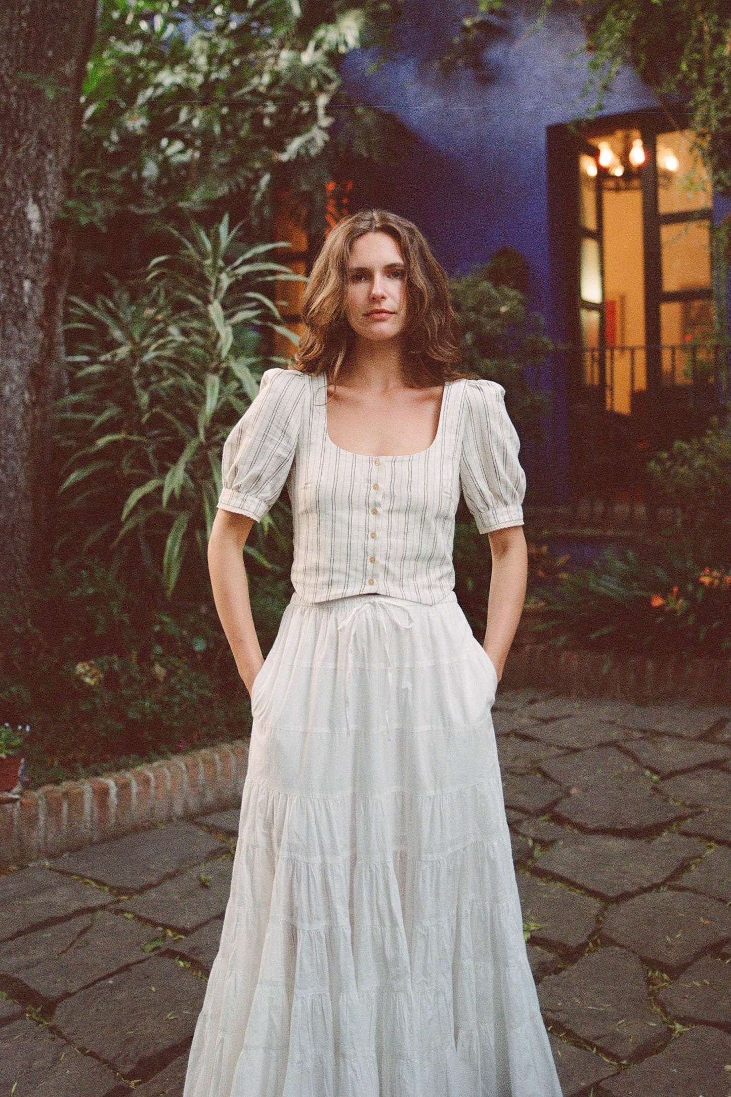 The Fannee Blouse | Dusk Stripe