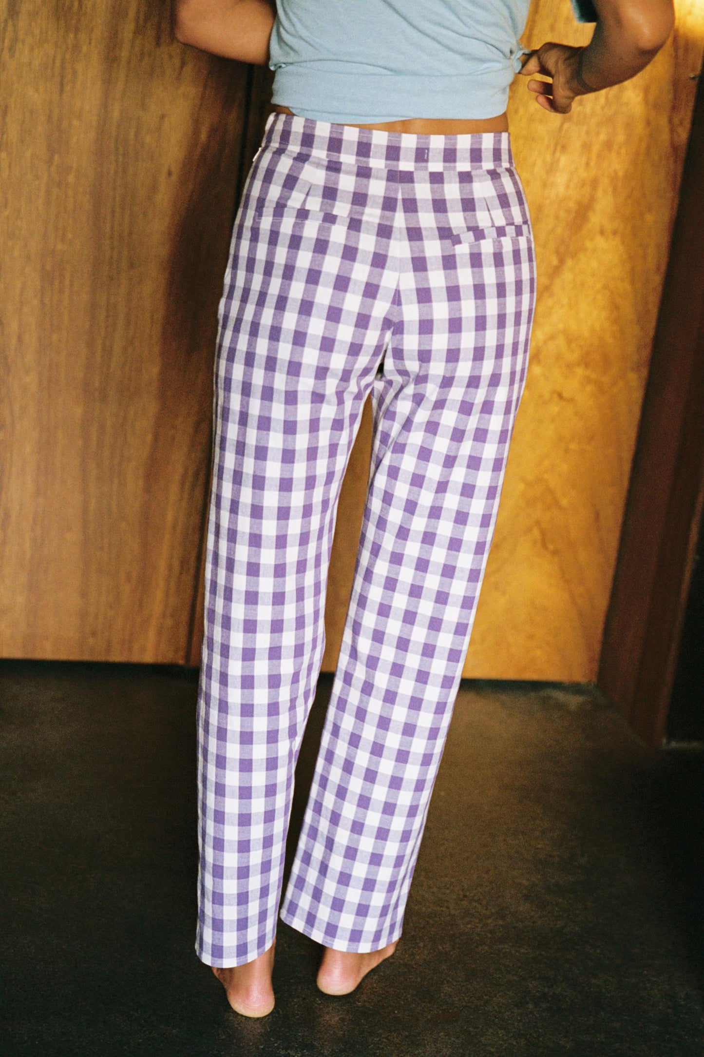 The Gail Pant | Grape Gingham