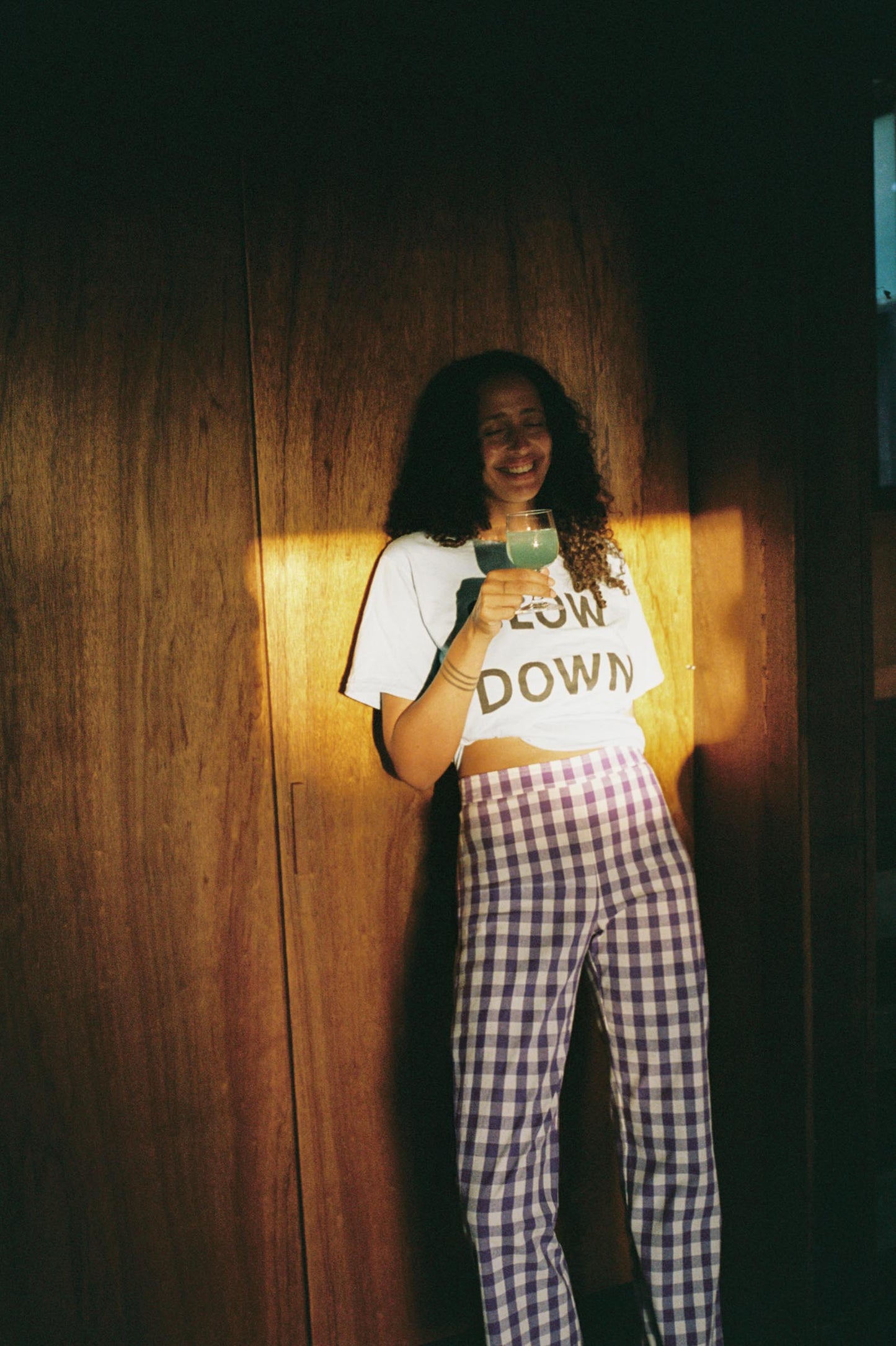 The Gail Pant | Grape Gingham
