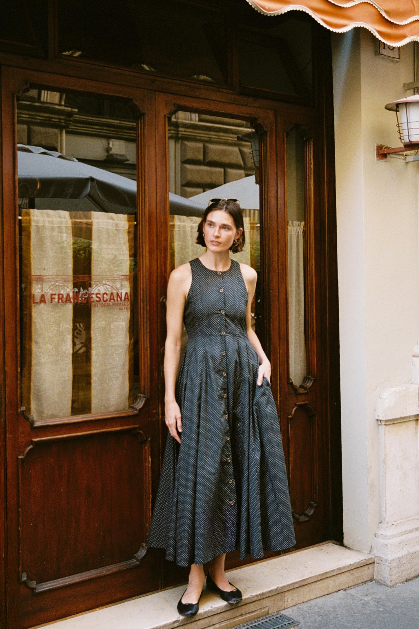 The Indra Dress | Noir Dot