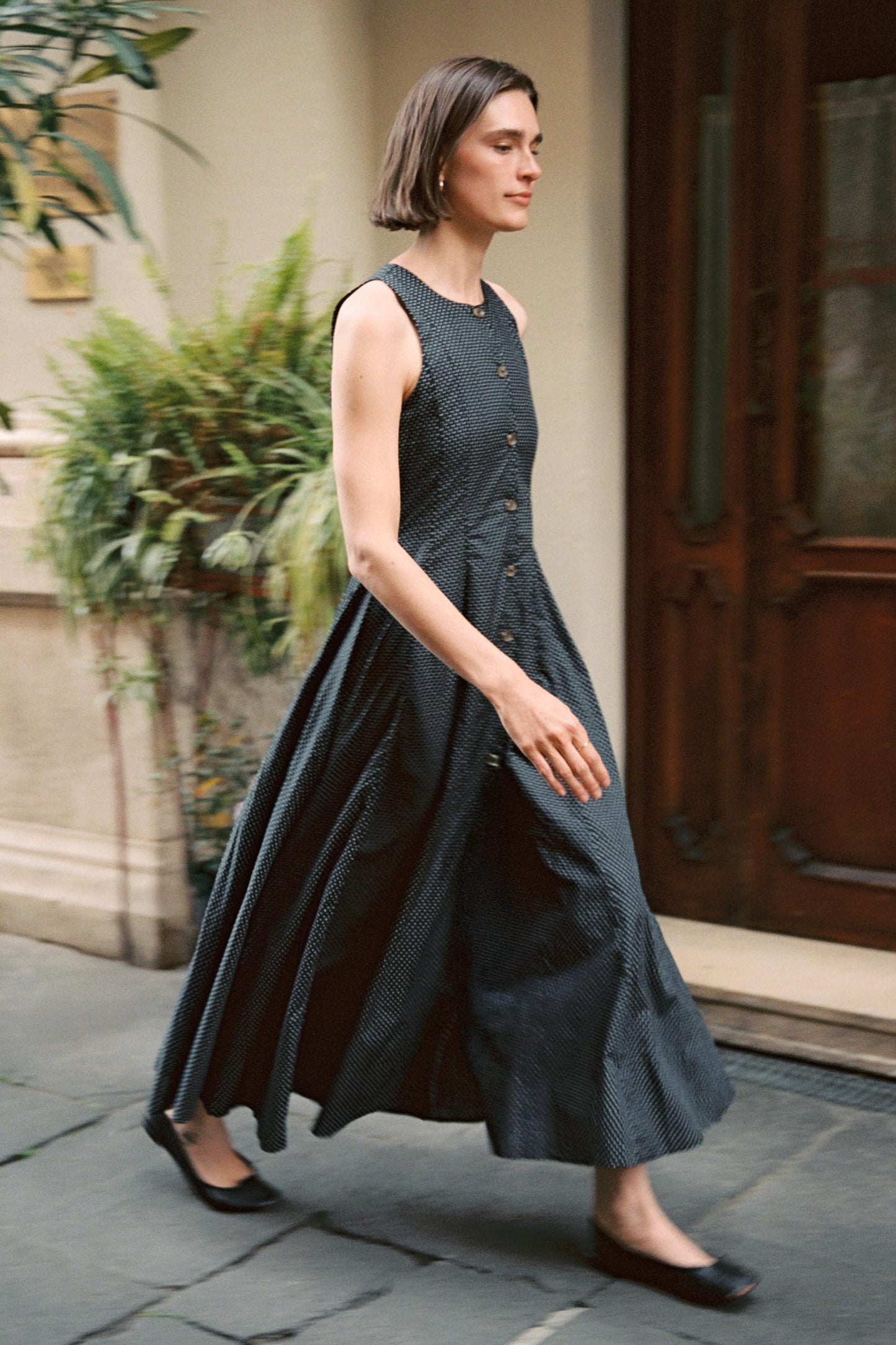 The Indra Dress | Noir Dot