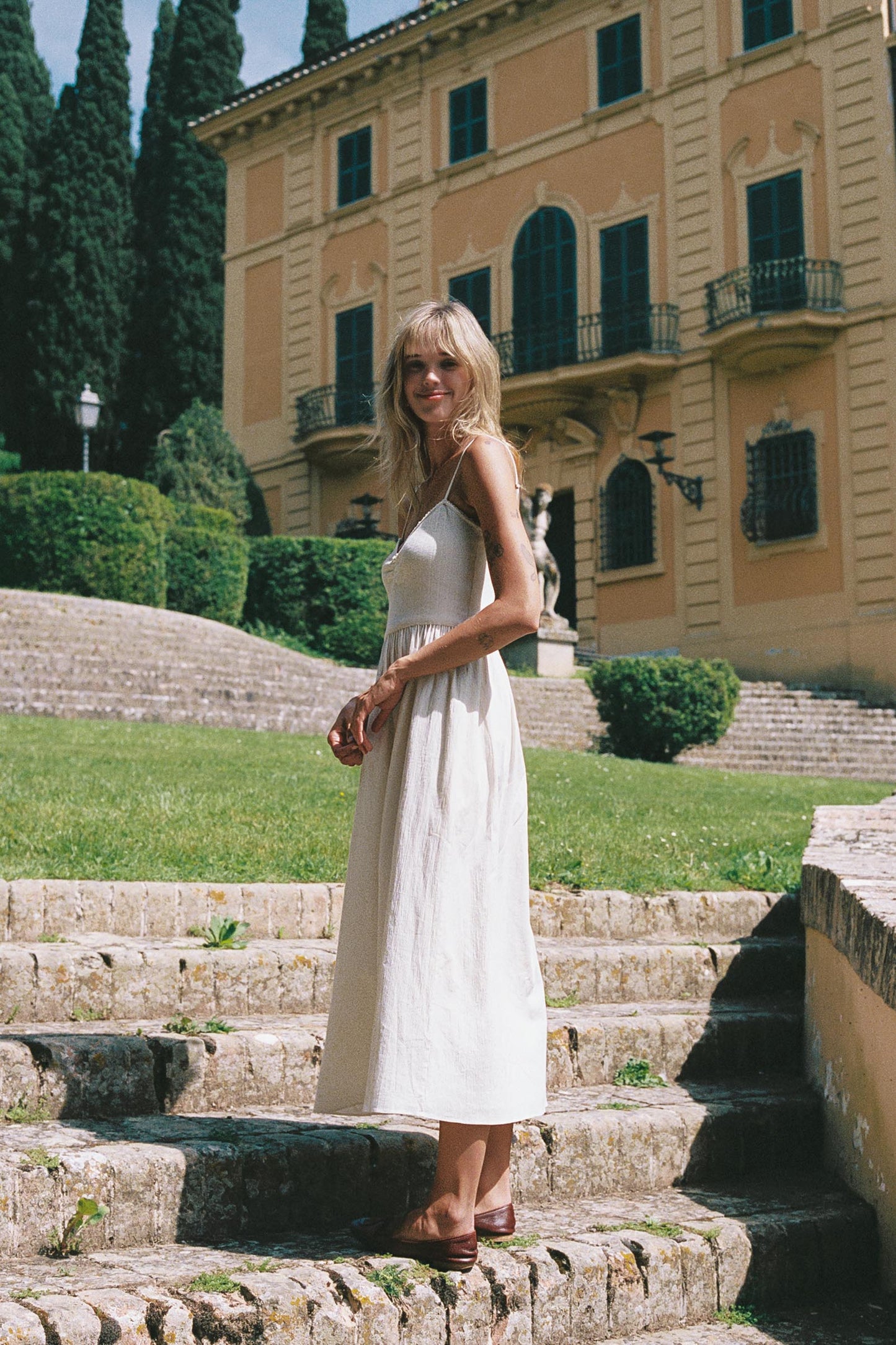 The Bernice Dress | Natural Regenerative Pointelle