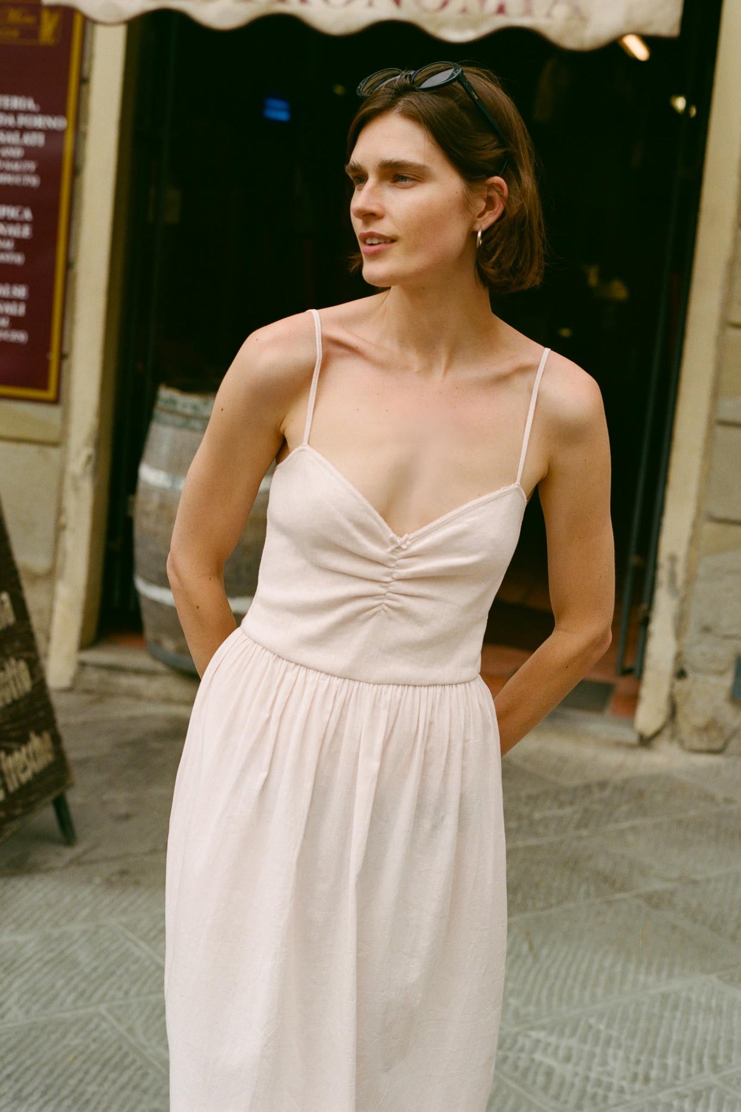 The Bernice Dress | Petal Pink Regenerative Pointelle