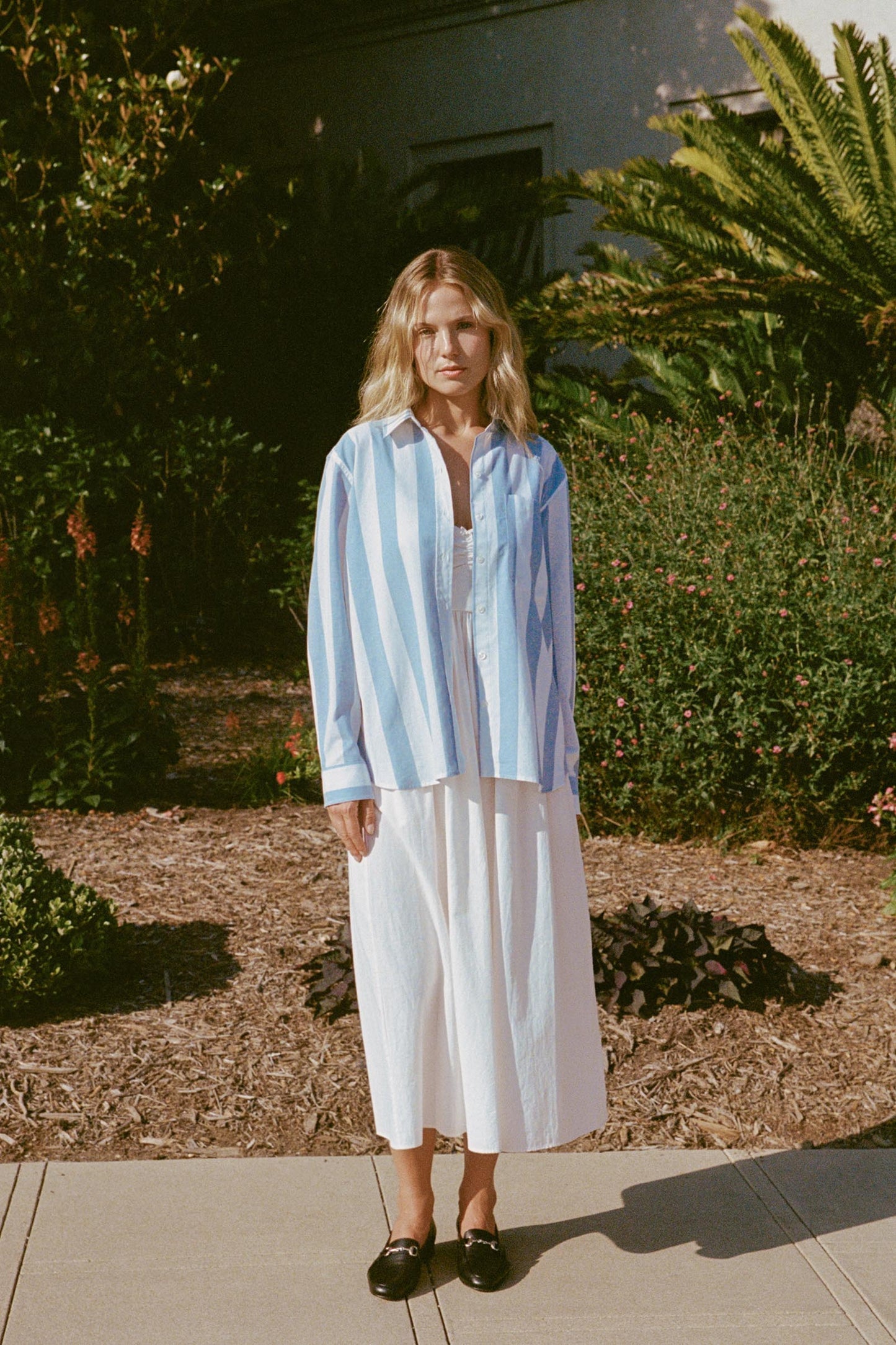 The Mirren Shirt | Blue Stripe