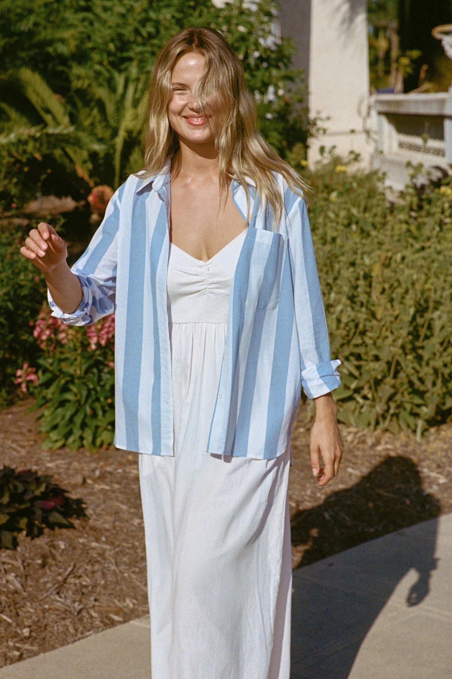 The Mirren Shirt | Blue Stripe