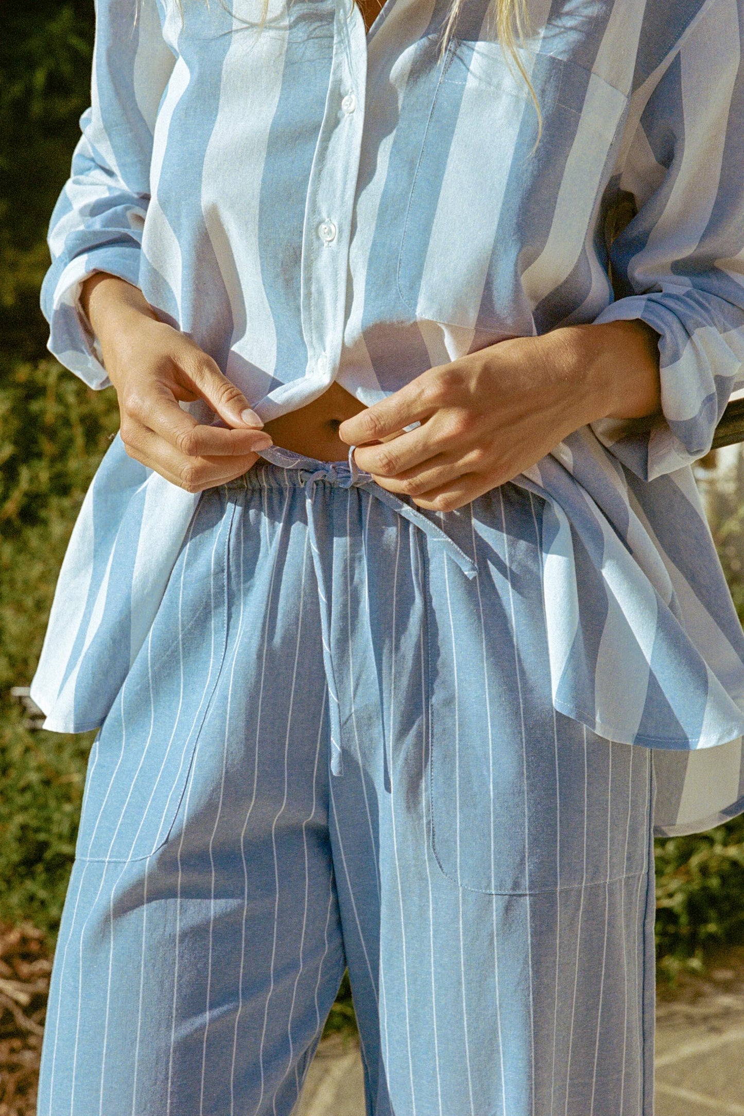 The Taavi Pant | Spruce Pinstripe