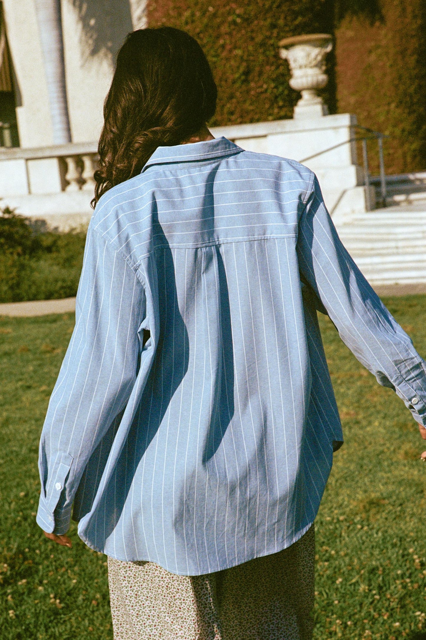 The Mirren Shirt | Spruce Pinstripe