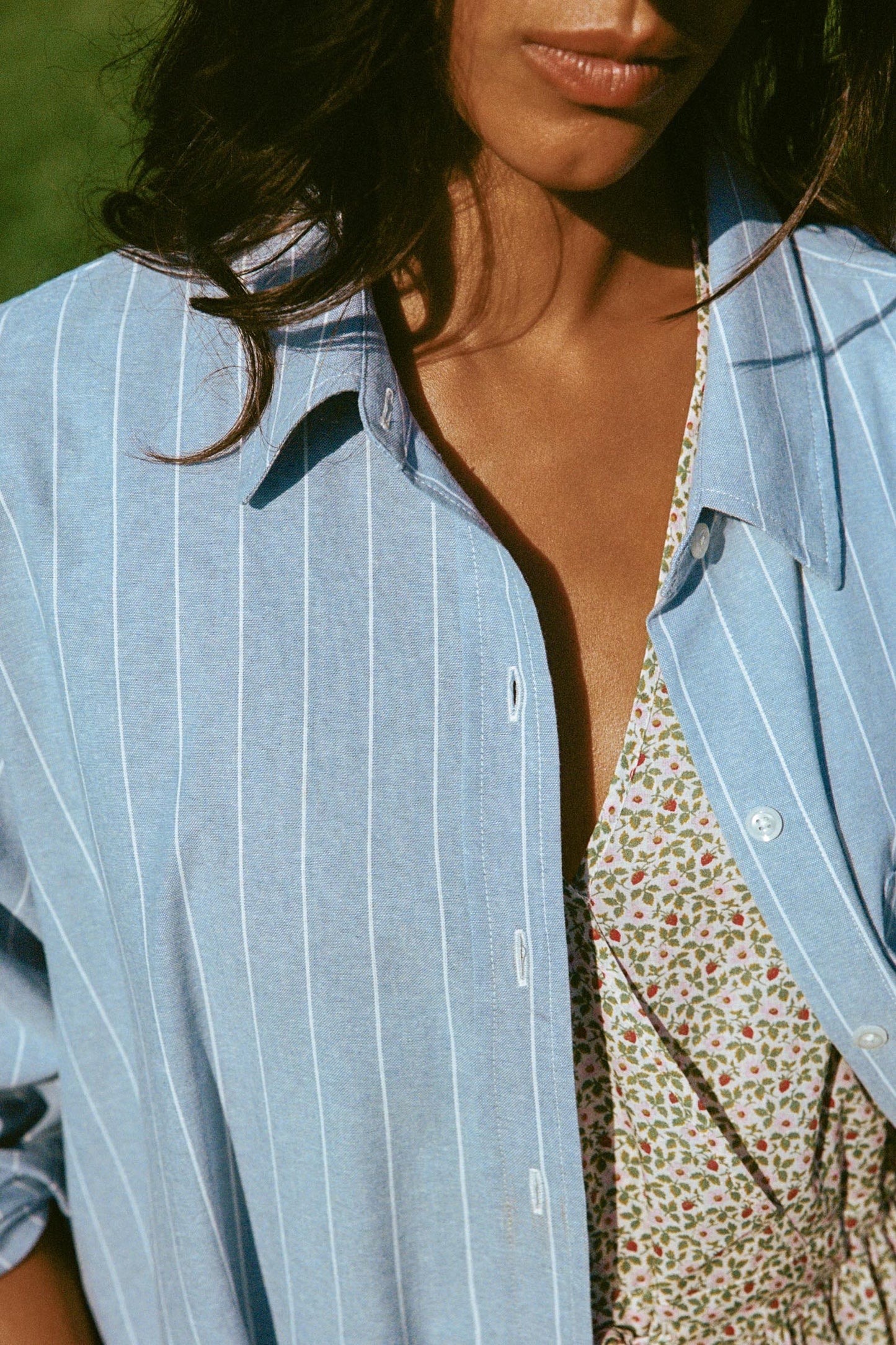 The Mirren Shirt | Spruce Pinstripe