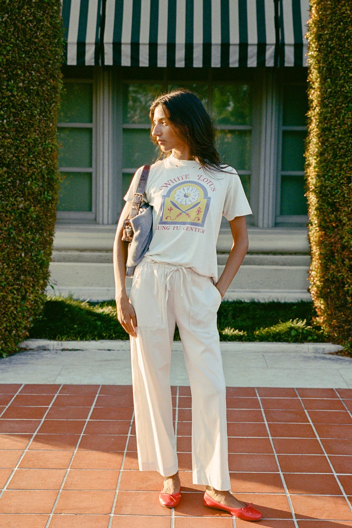 The Taavi Pant | Alabaster Pinstripe