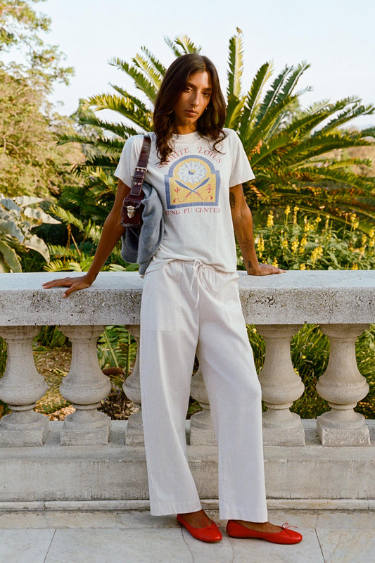 The Taavi Pant | Alabaster Pinstripe