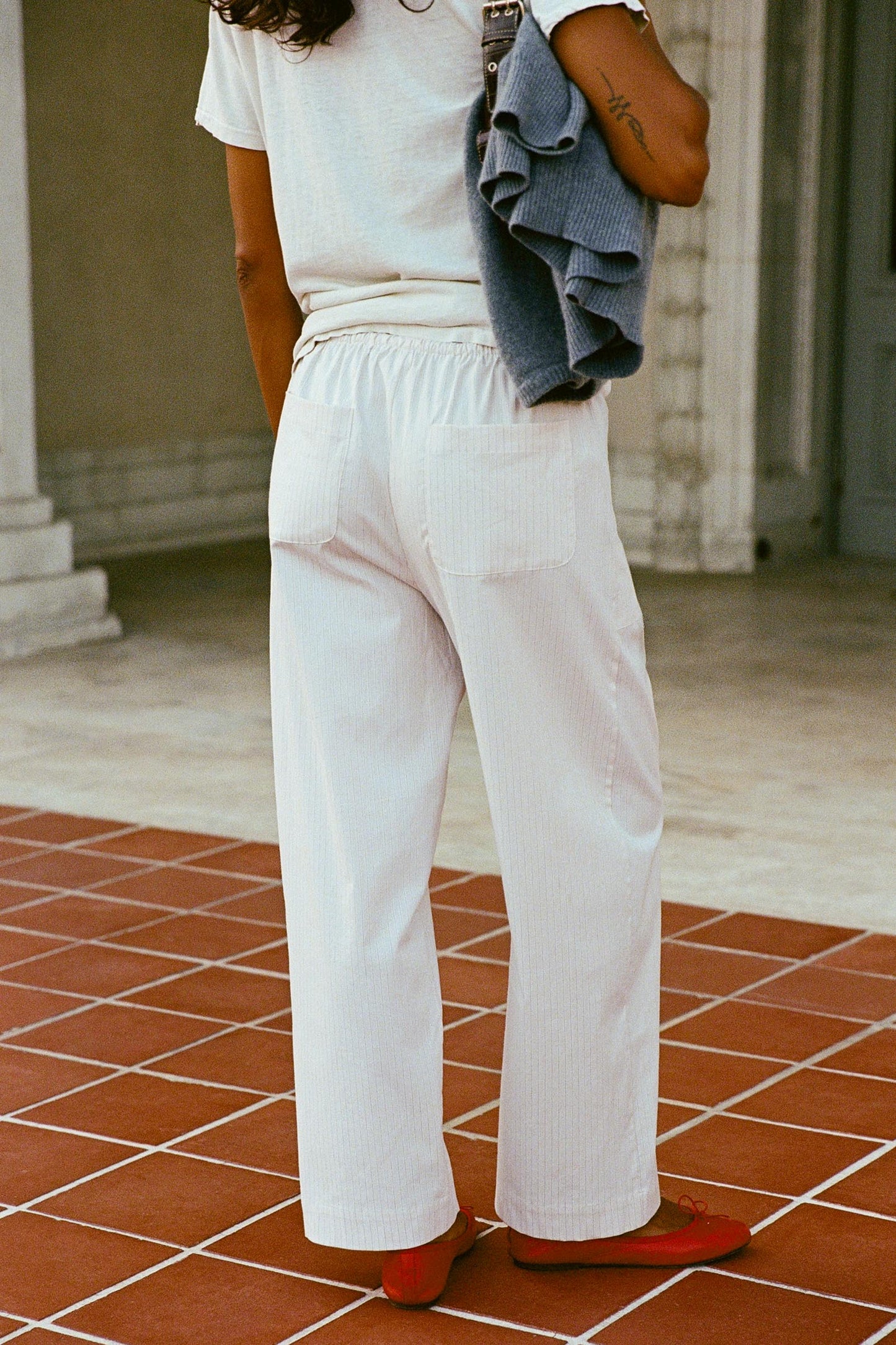The Taavi Pant | Alabaster Pinstripe