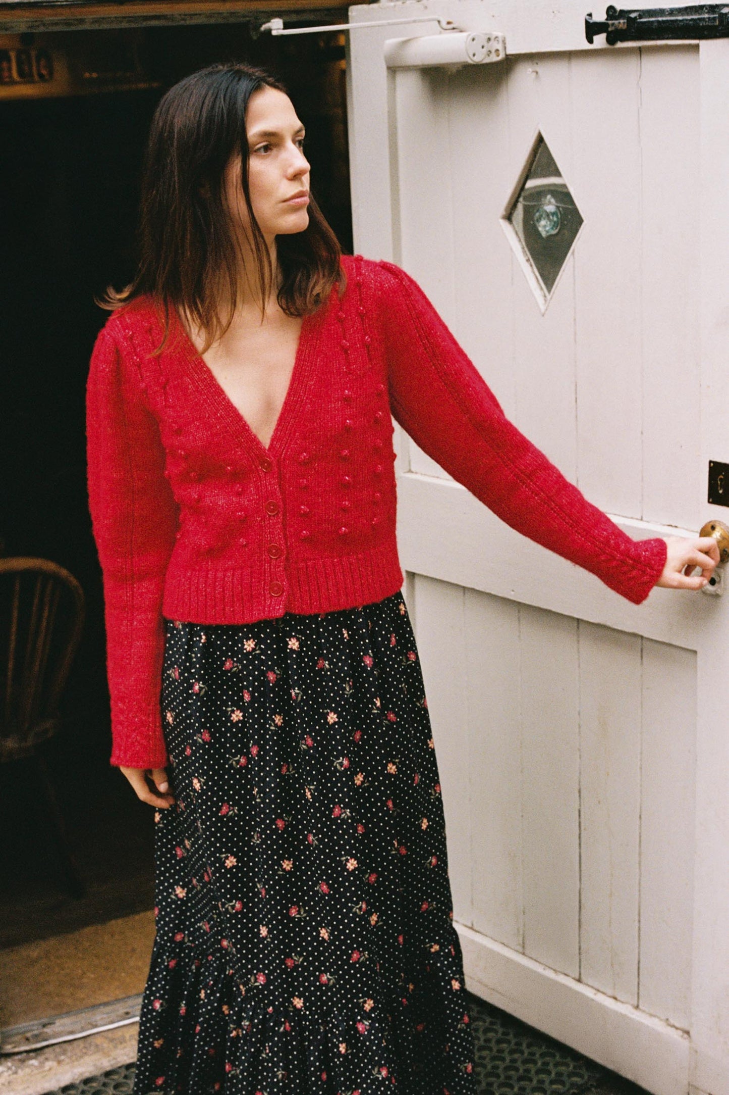The Gigi Cardigan | Candy Apple Red