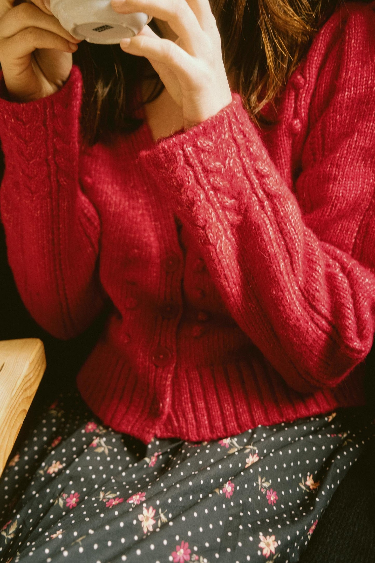 The Gigi Cardigan | Candy Apple Red