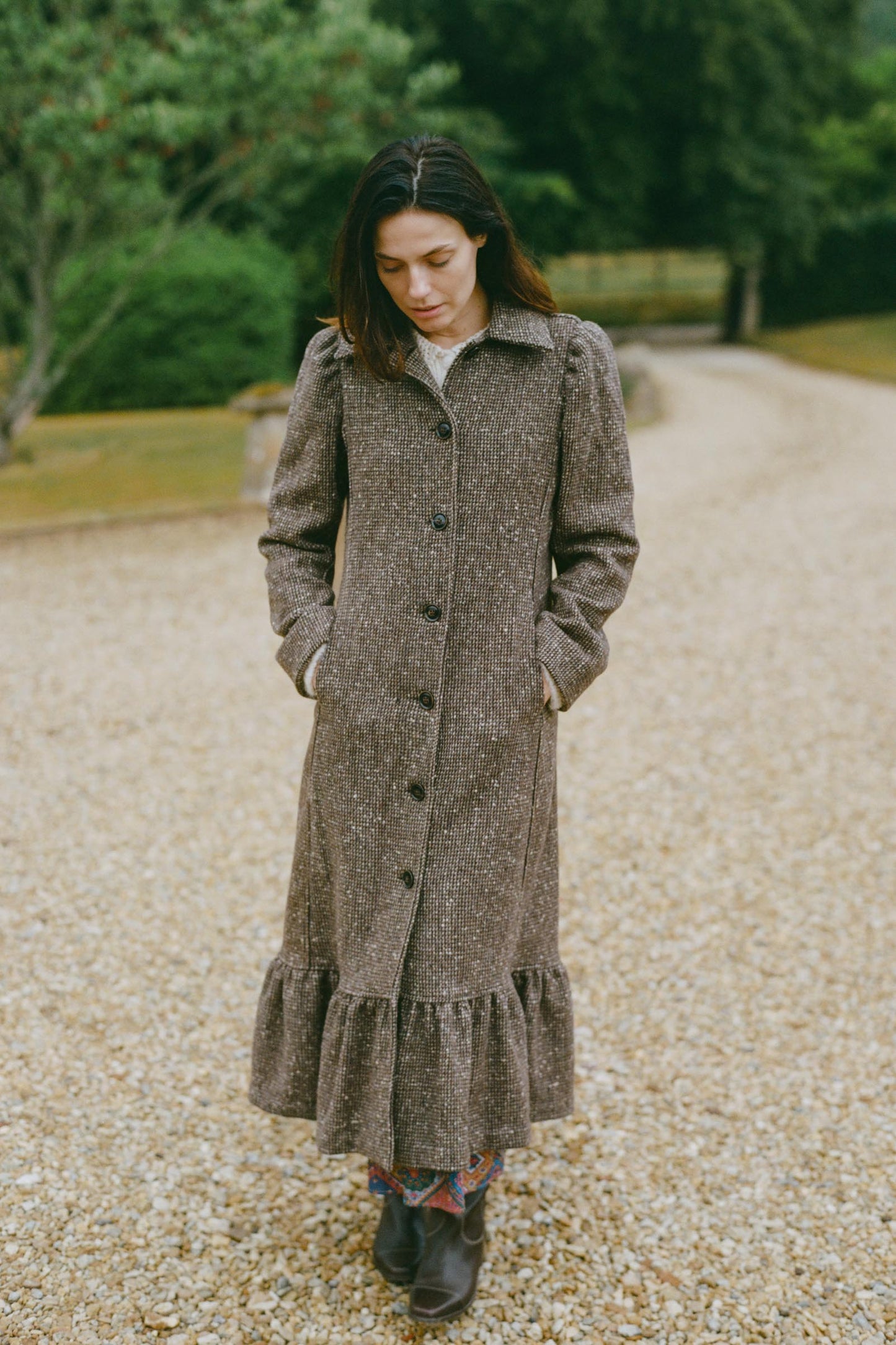 The Lennox Coat | Chocolate Tweed
