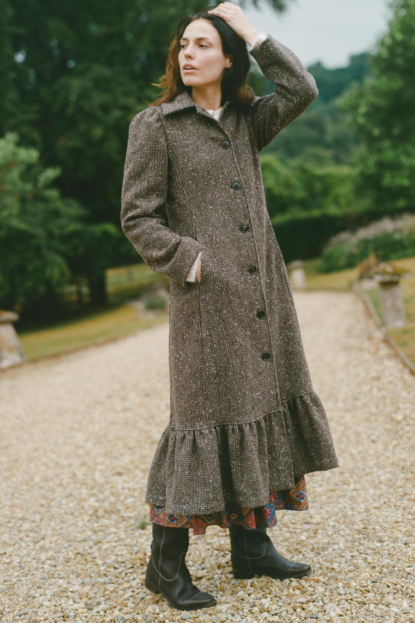 The Lennox Coat | Chocolate Tweed