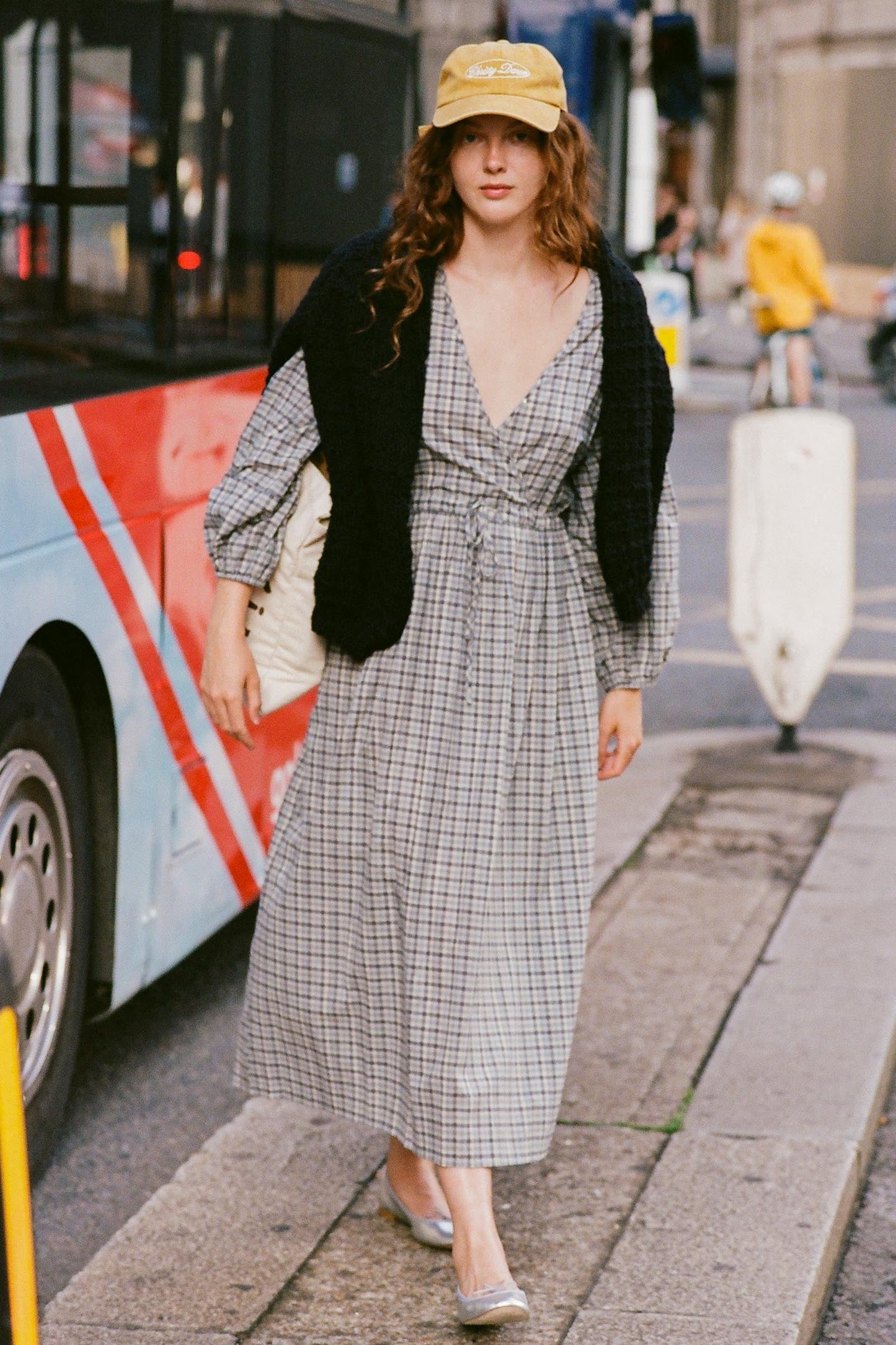 The Saunders Dress | Slate Gingham