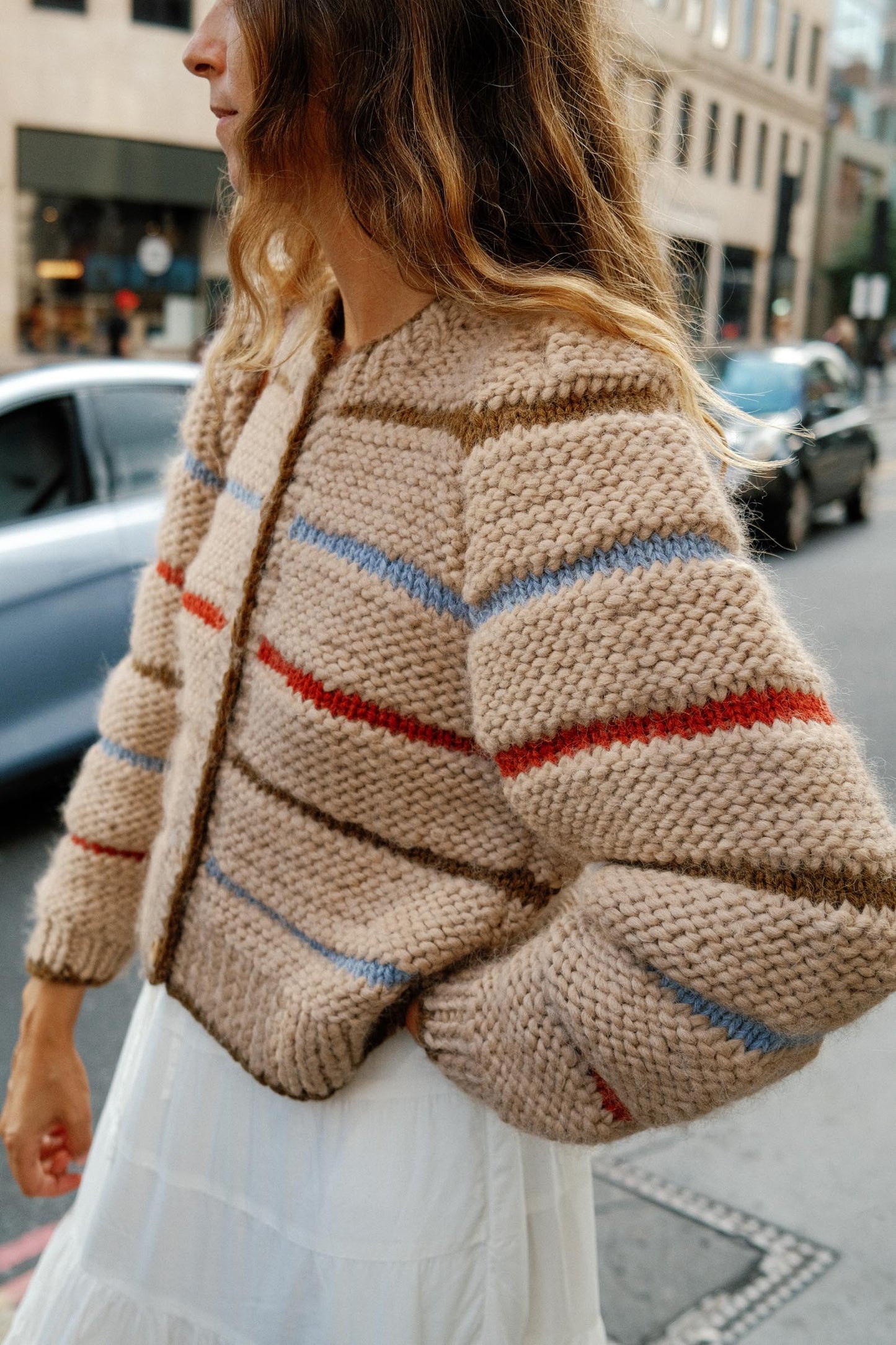 The Leandra Cardigan| Kaleidoscope Stripe