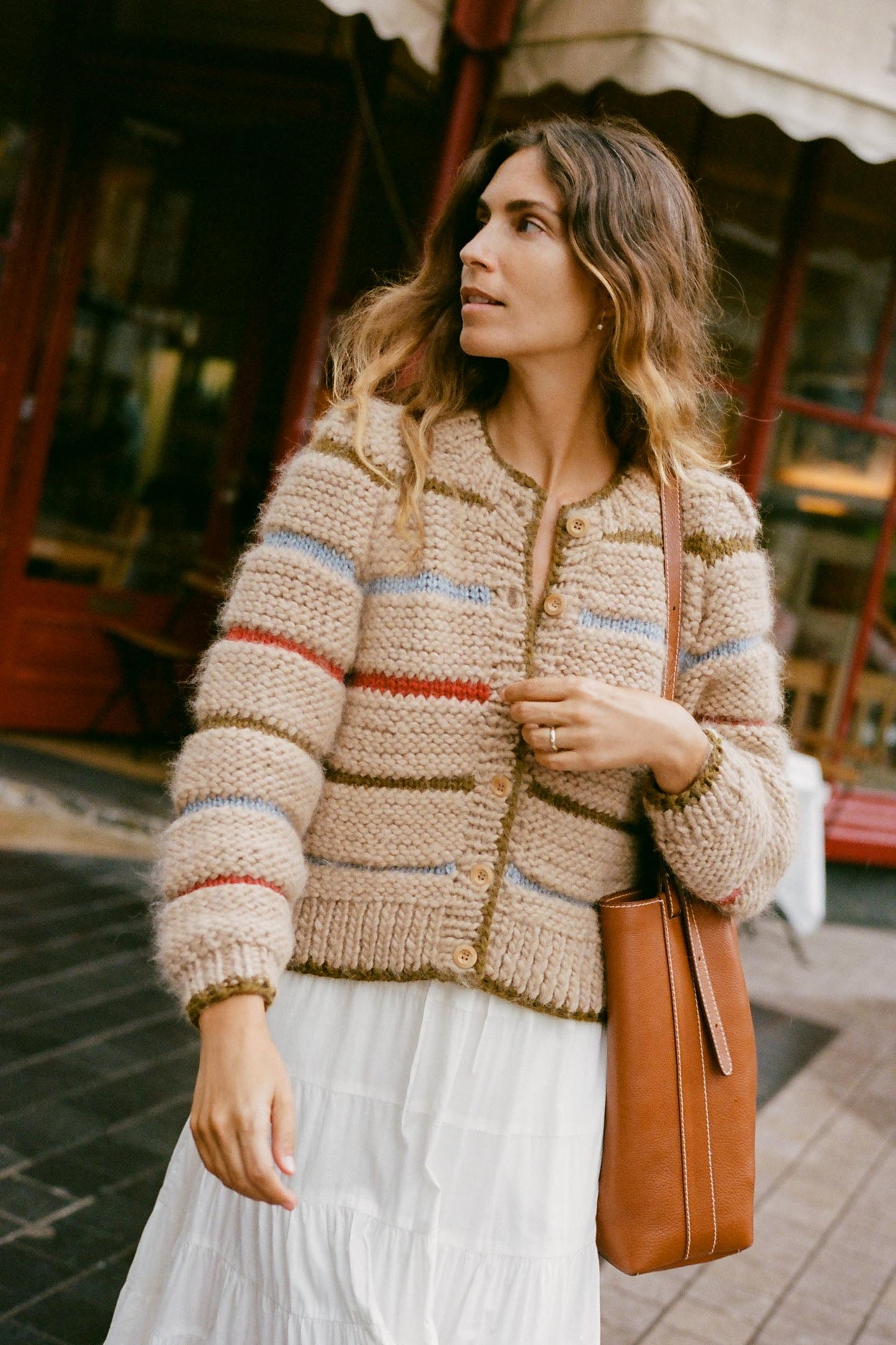 The Leandra Cardigan| Kaleidoscope Stripe