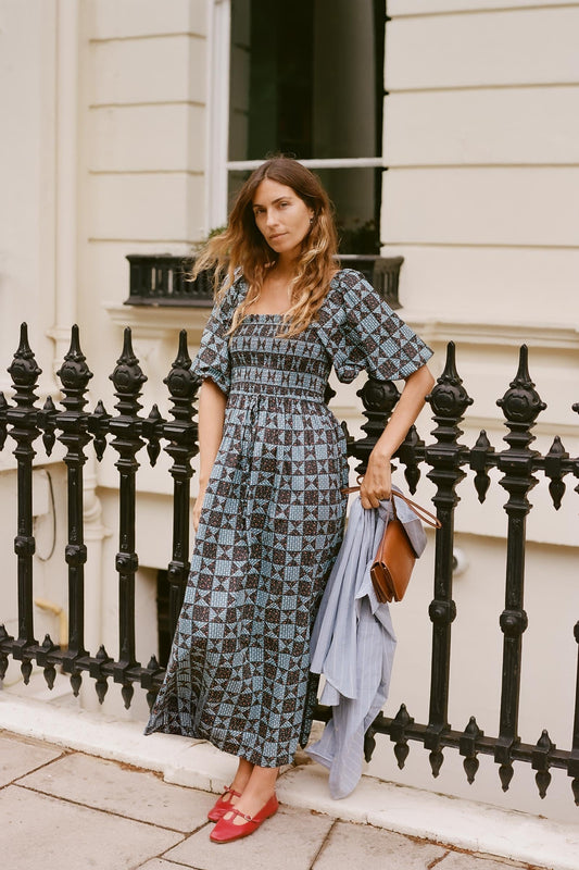 The Katrina Dress | Star Quilt Slate