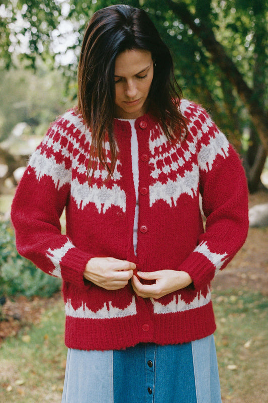 The Thora Cardigan | Beetroot