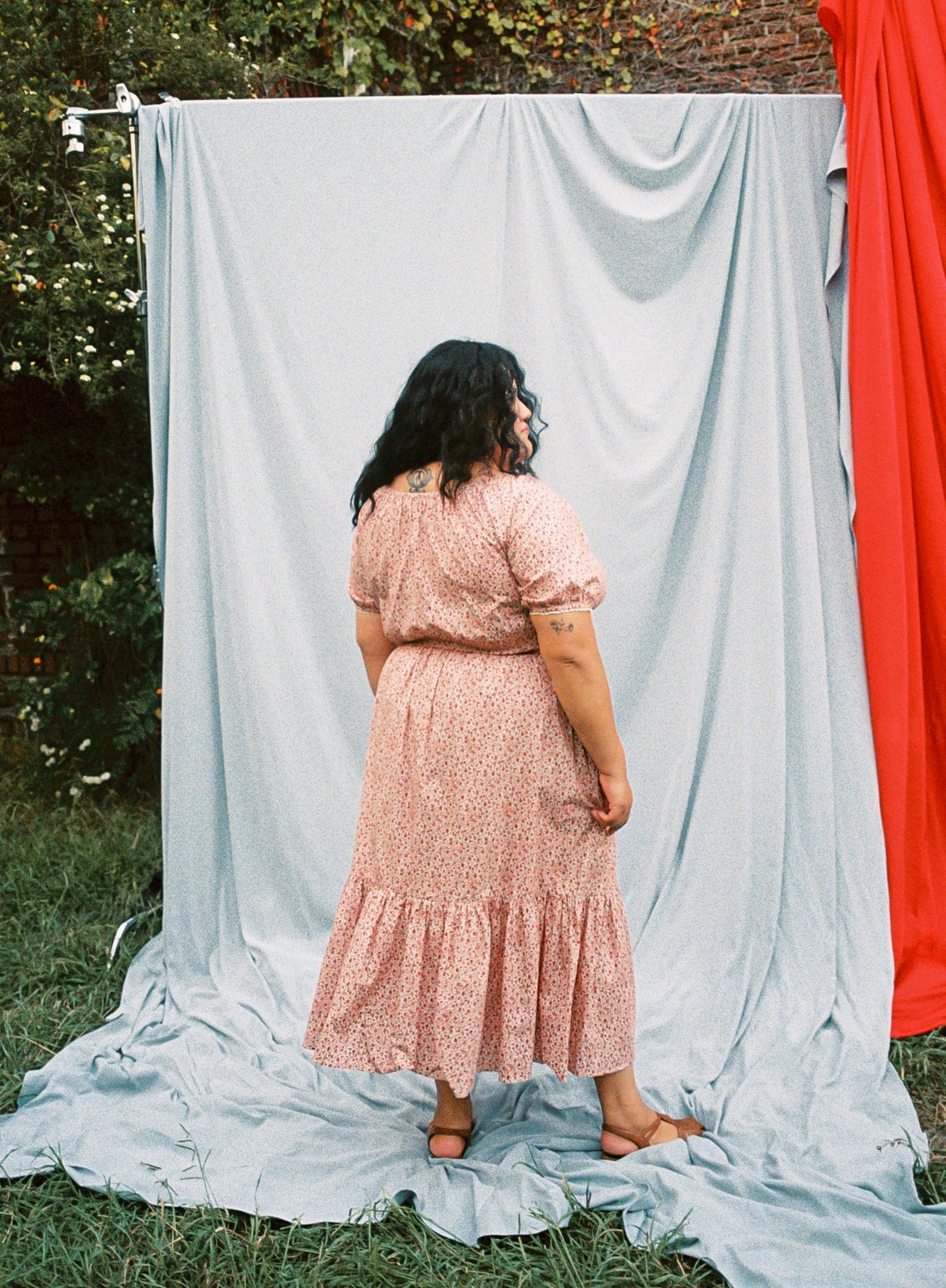 The Brynne Dress Extended | Maroon Calico