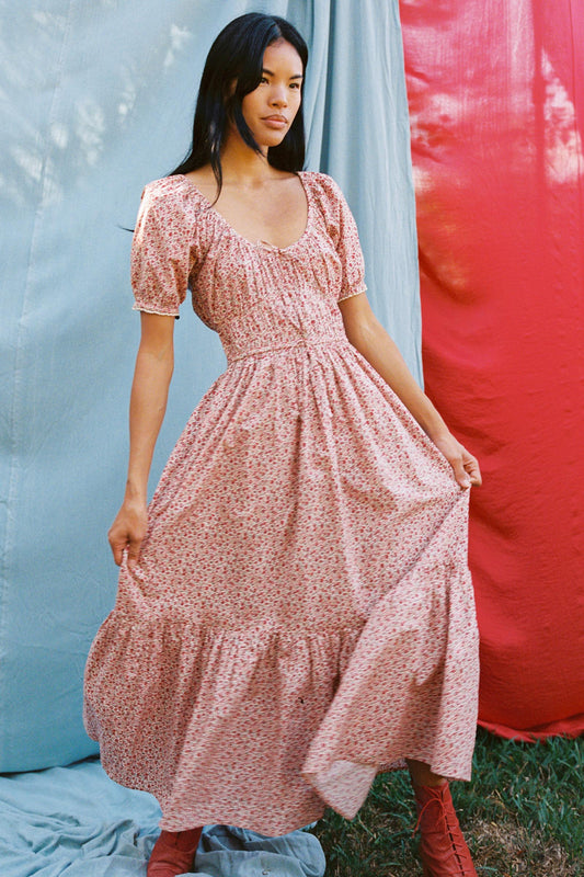 The Brynne Dress | Maroon Calico