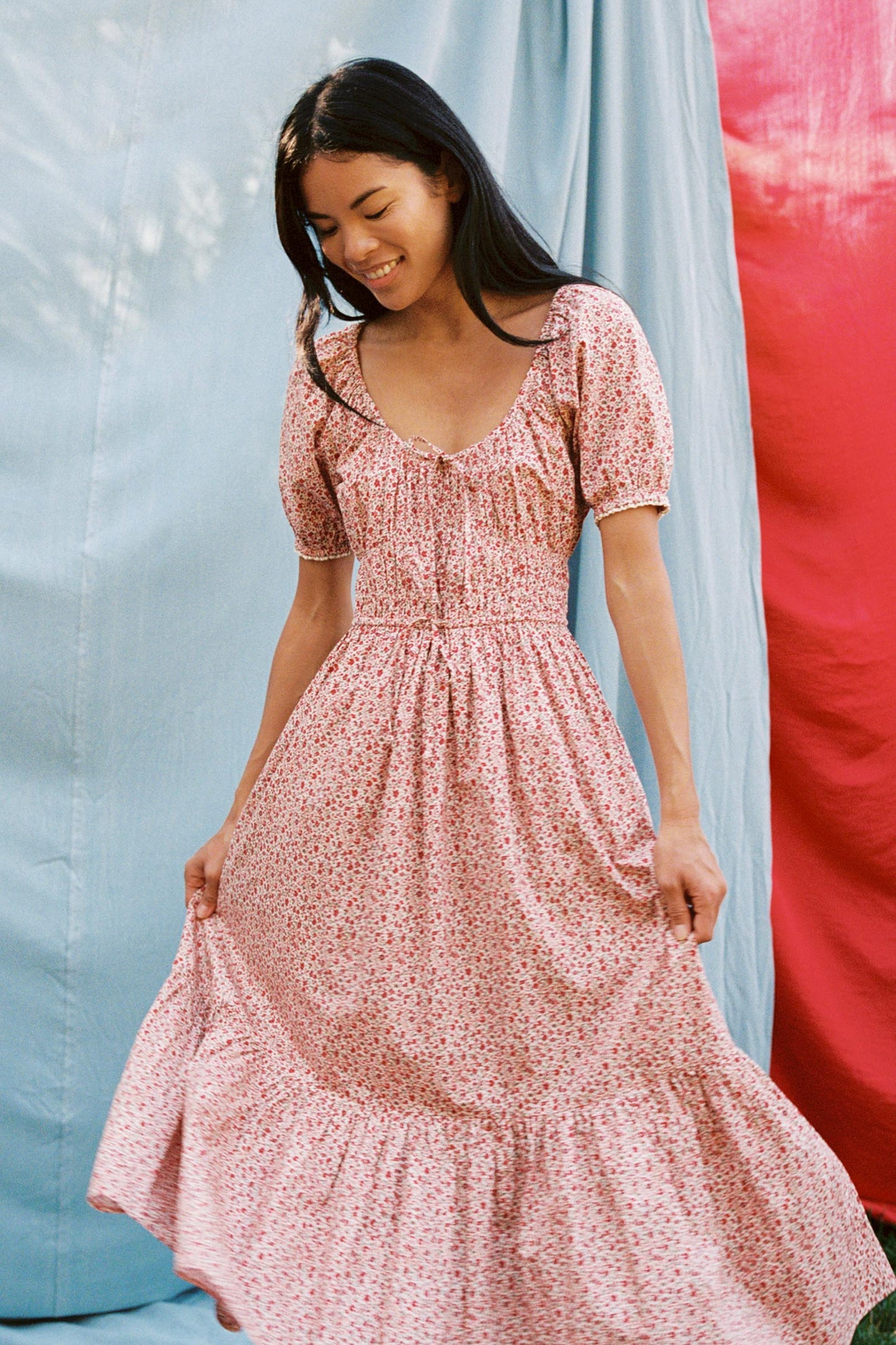 The Brynne Dress | Maroon Calico