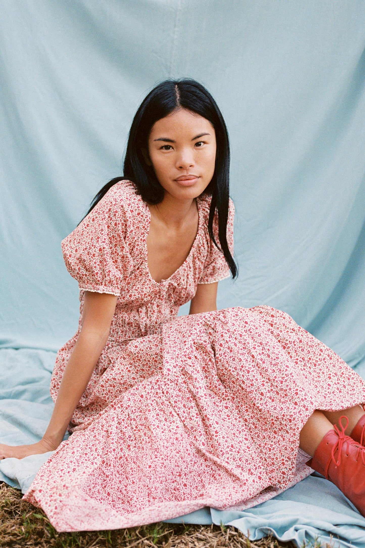 The Brynne Dress | Maroon Calico