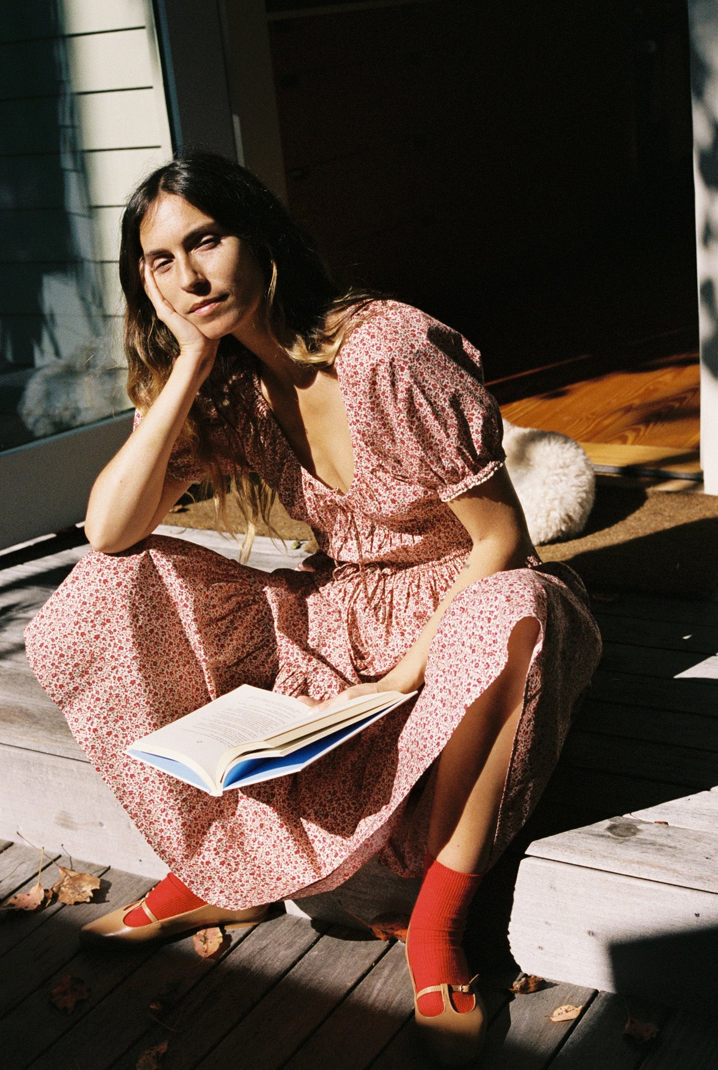 The Brynne Dress Petites | Maroon Calico