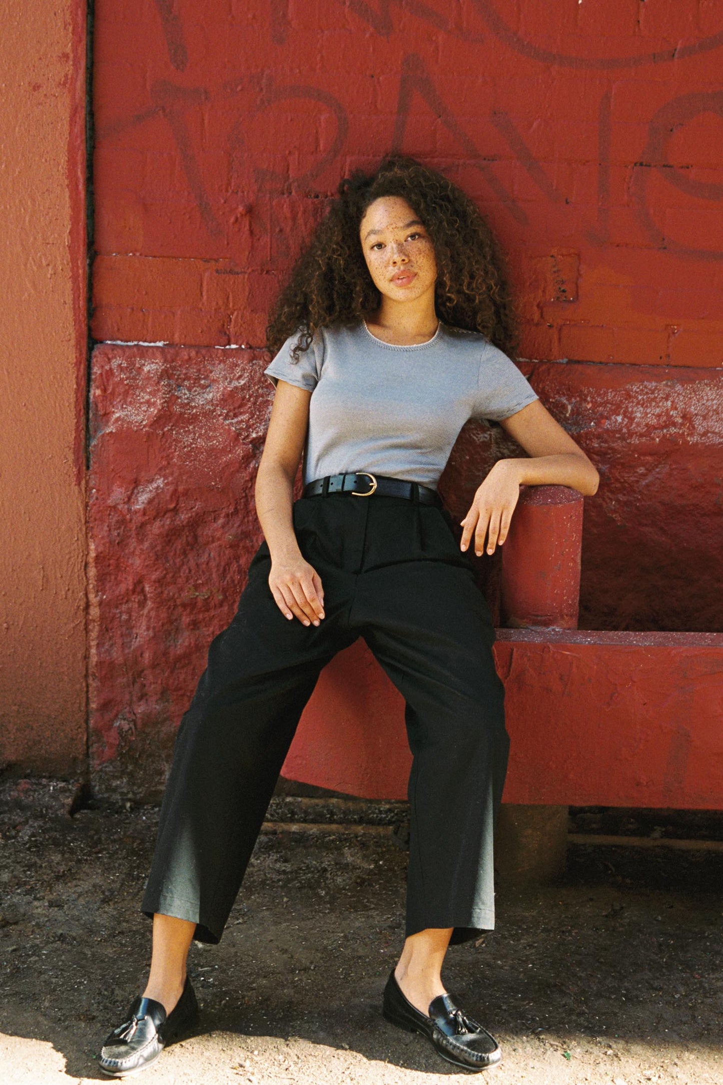 The Rayne Tee | Navy Stripe