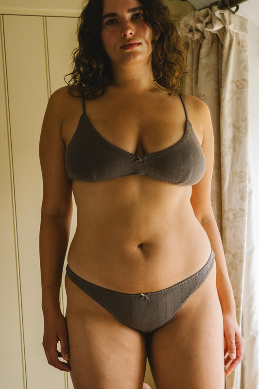 The Molly Thong | Charcoal