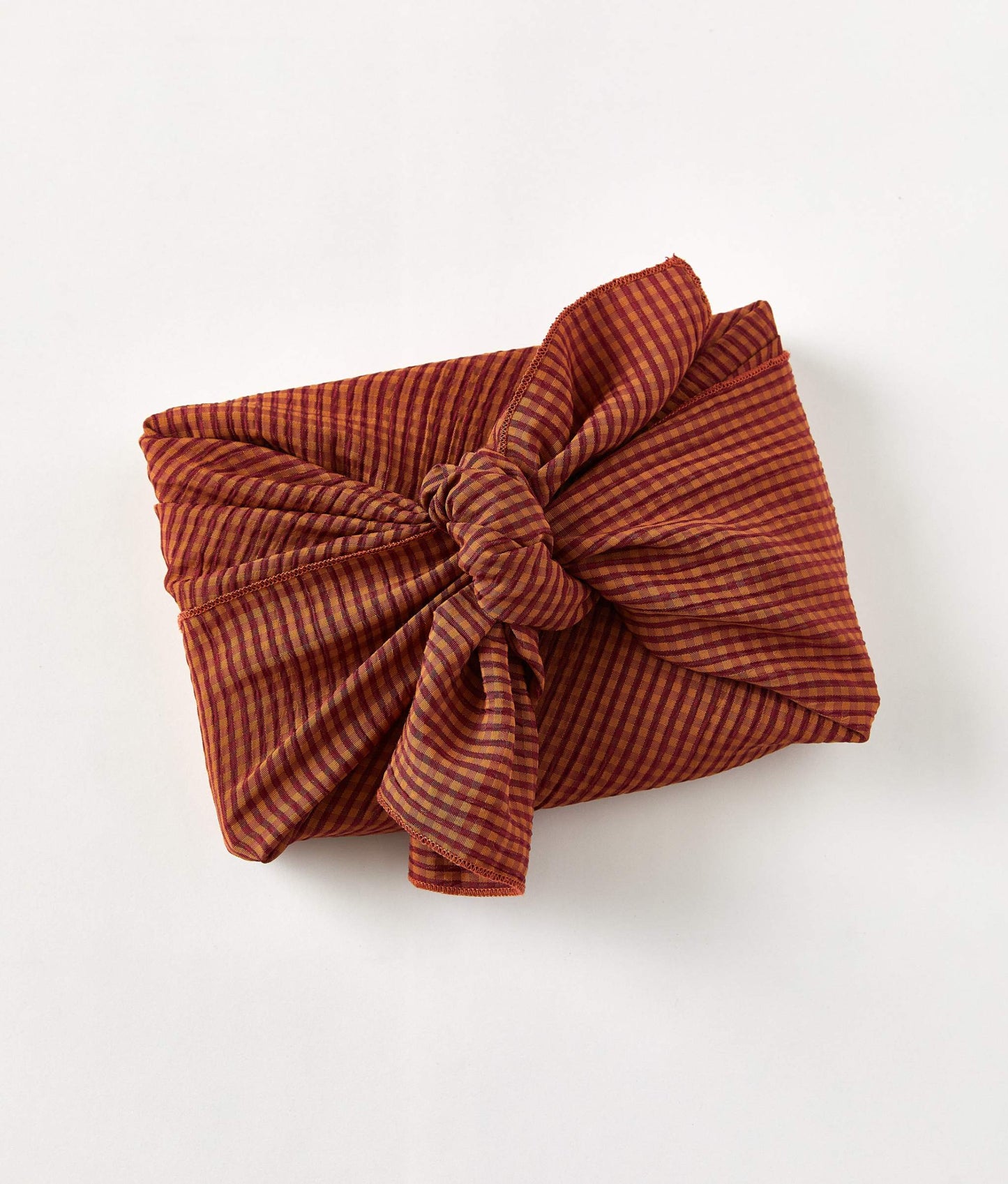 Upcycled Gift Wrapping | Blood Orange Gingham