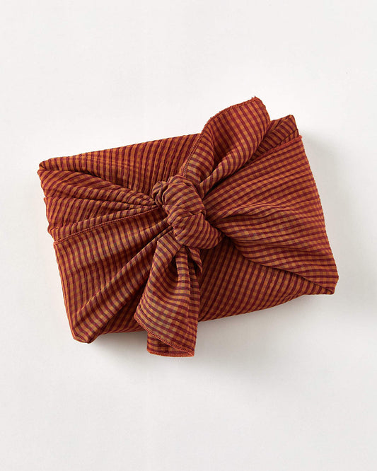 Upcycled Gift Wrapping | Blood Orange Gingham